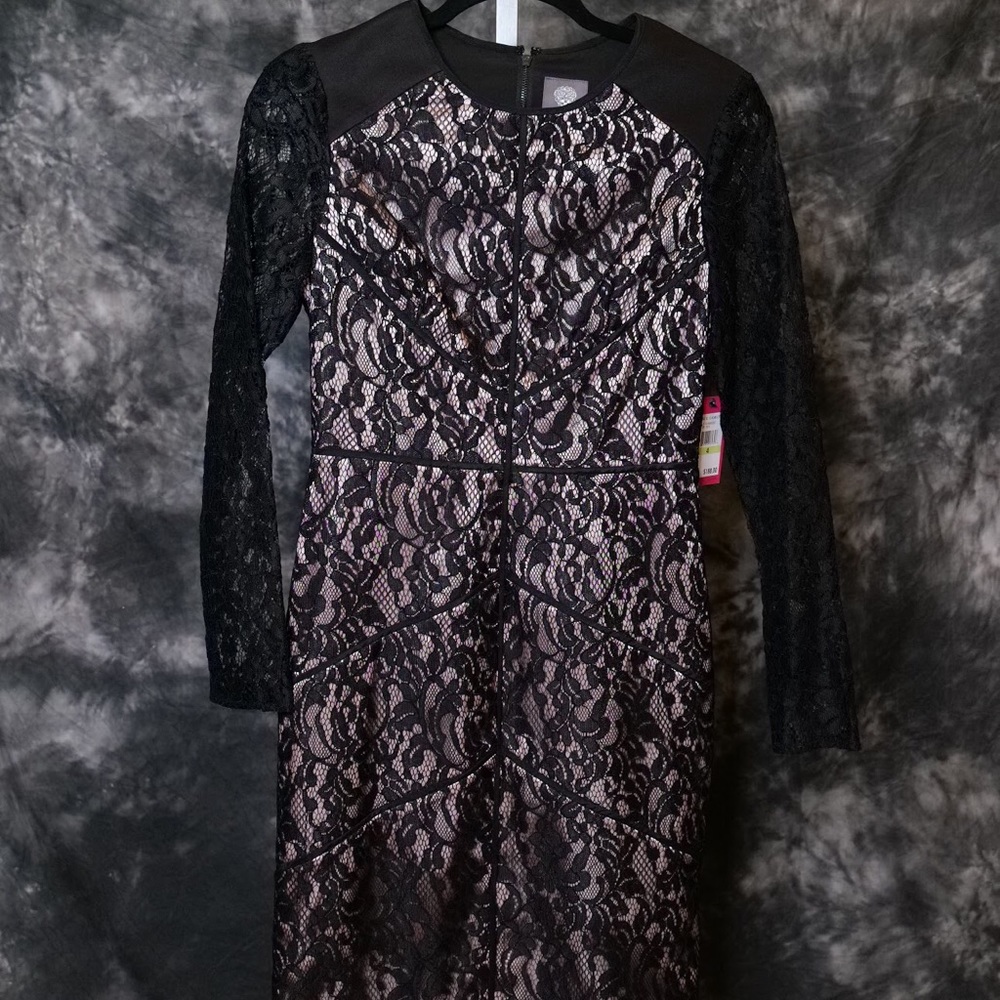 Vince Camuto black cocktail dress NWT